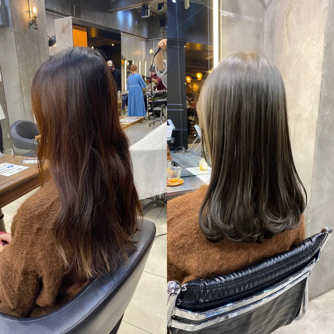 カラー ブリーチ ダブルカラー ブリーチなしカラー カット ヘアカラー 透明感カラー🌿 グレージュ🐺陽介のヘアスタイル