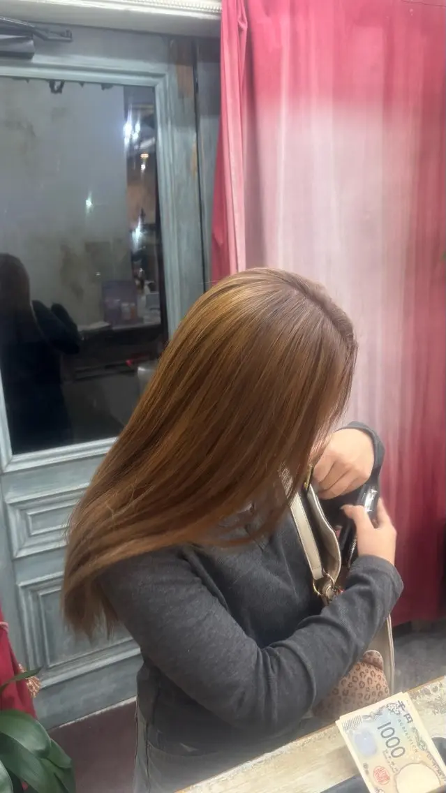 カラー ふたつやゆら🤎ྀི カラー、縮毛矯正のヘアスタイル