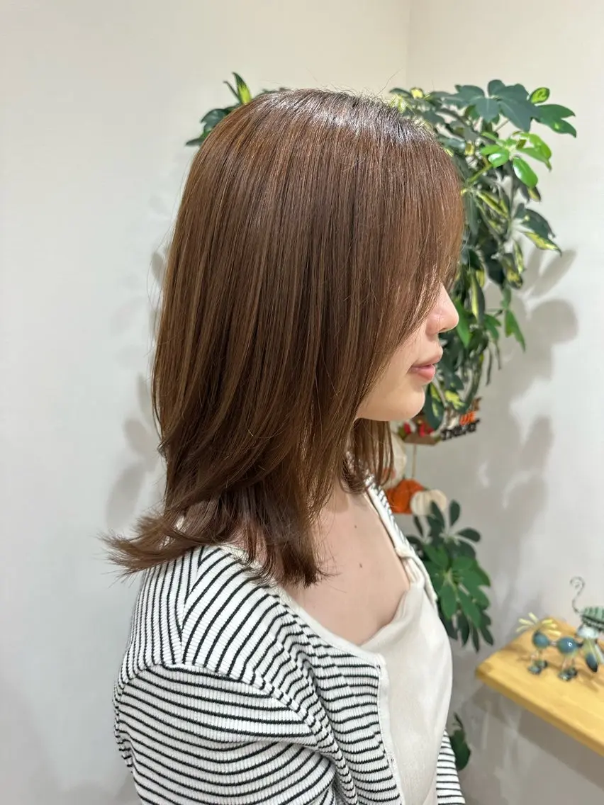ミディアム ミディアムレイヤー レイヤーカット カットモデル 募集中/アスカのヘアスタイル