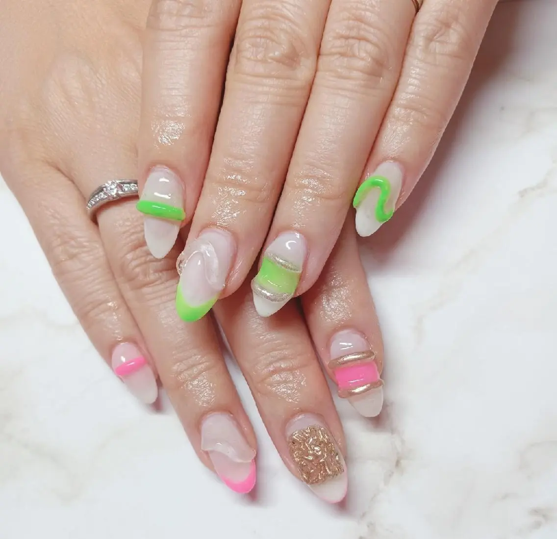ネイル 夏ネイル ハンドネイル Nail Salon macherieのネイルデザイン