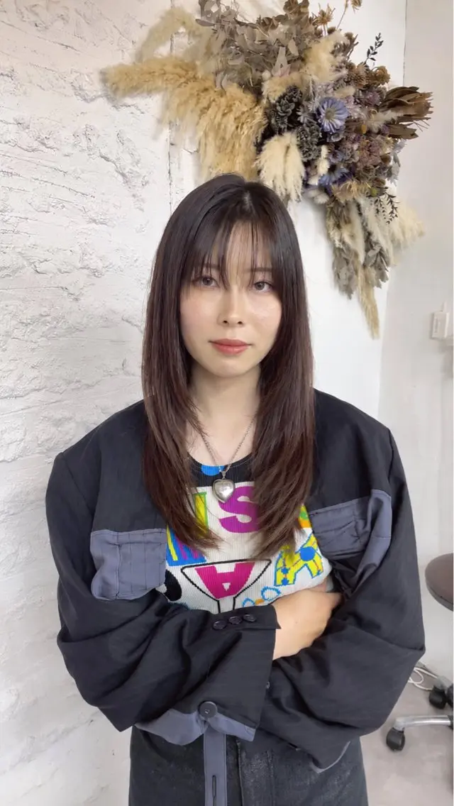 ロング カラー いちかわ ことねのヘアスタイル