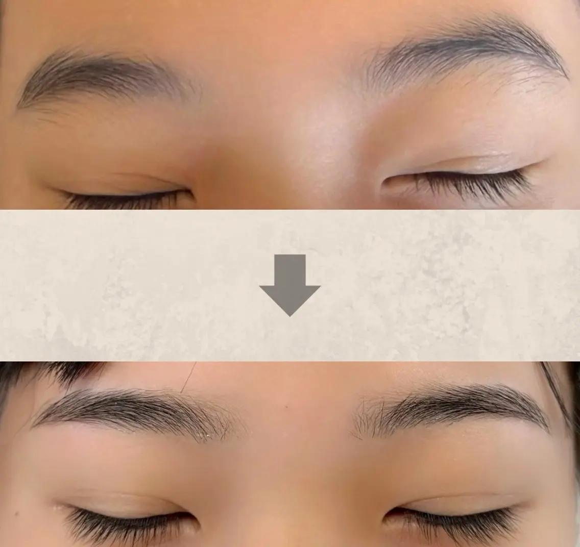 アイブロウ 眉毛ワックス脱毛 ワックス脱毛 Patico ayakaのネイルデザイン