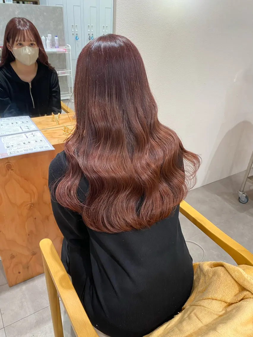 ロング カット ヘアカラー 💛ブリーチカラー /ブリーチ縮毛💛のヘアスタイル
