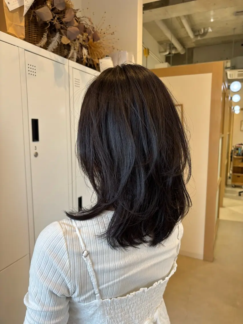 セミロング カット ヘアカラー レイヤーカット🥀/ 大曽根🤍yuukaのヘアスタイル