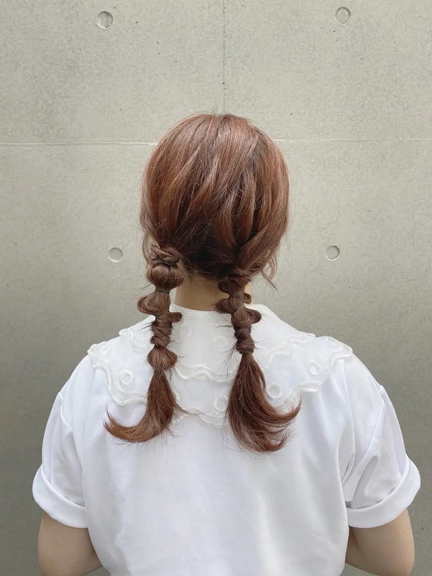 セミロング カラー ヘアアレンジ まつ毛パーマ/ ゆうかのマツエク・マツパデザイン
