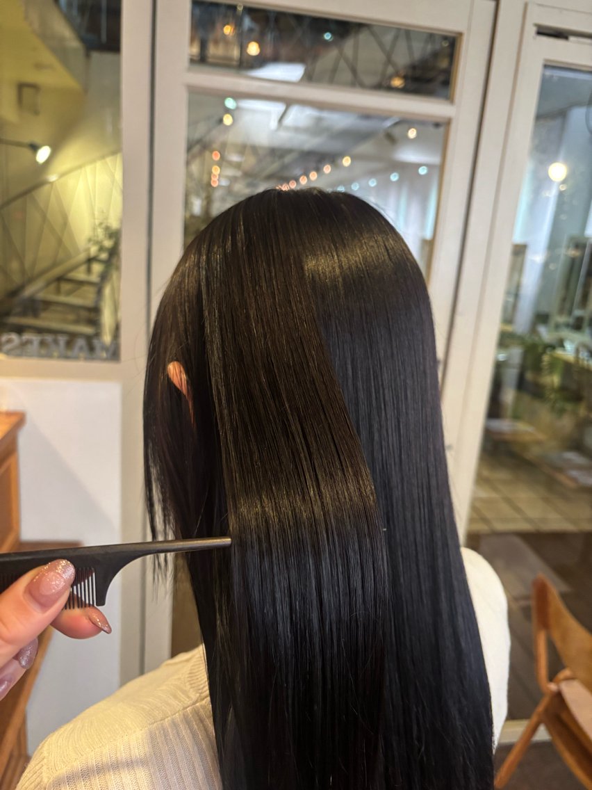 ロング カラー くいた あやなのヘアスタイル