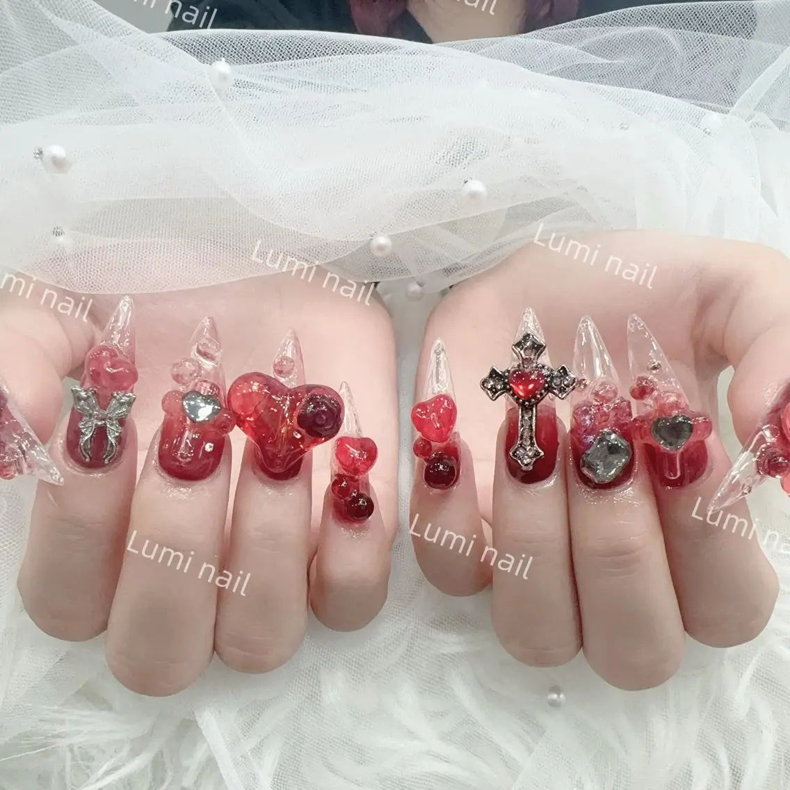 ネイル フットネイル ジェルネイル キラキラネイル オフィスネイル ピンク Lumi Nail Salonのネイルデザイン