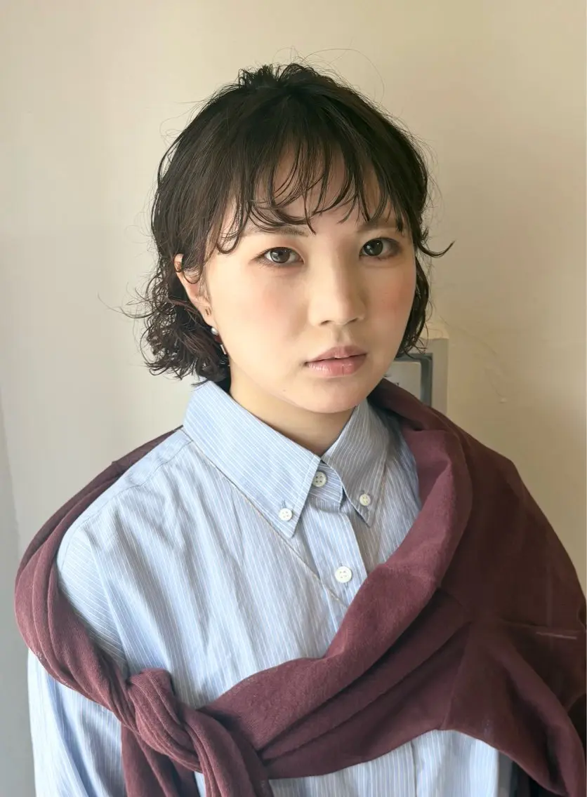 ミディアム パーマ カット パーマ Nina by Babyloneのヘアスタイル
