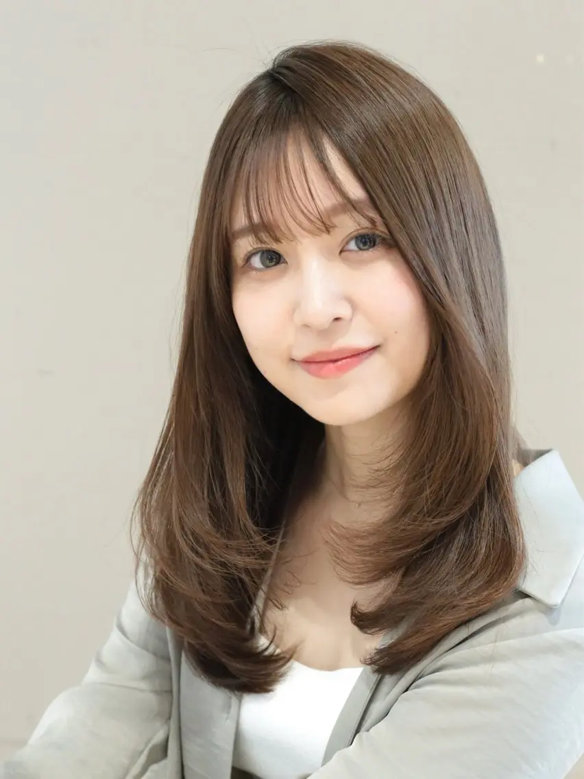 セミロング カラー レイヤーカット カット ヘアカラー トリートメント 髙木美緒🌿 レイヤー/アレンジのヘアスタイル