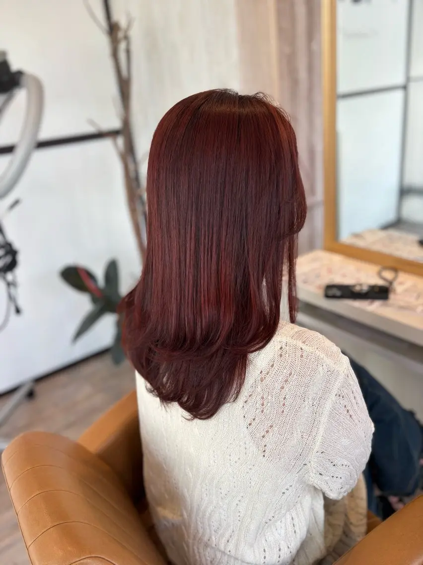 セミロング ヘアカラー トリートメント yui🥀/ボブ /ブリーチなしカラーのヘアスタイル