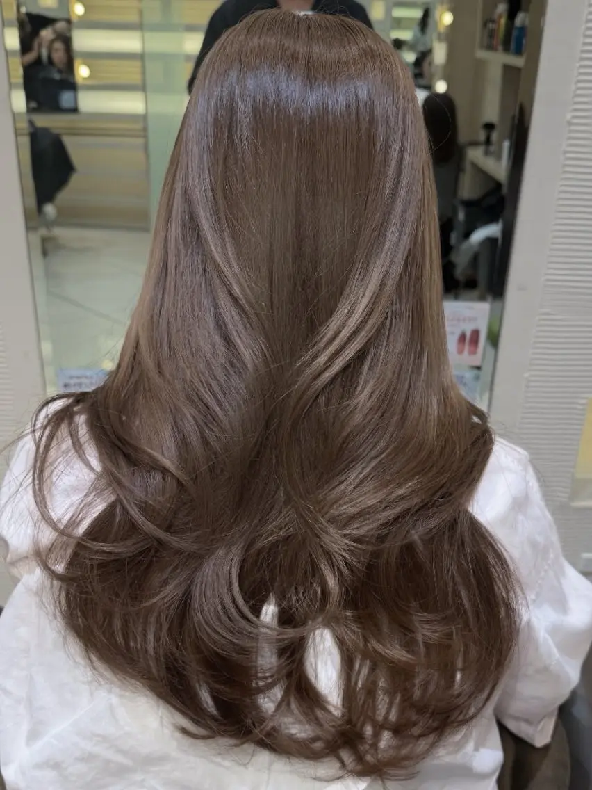 ミディアム カラー ヘアカラー 垢抜け・上品カラー ブラウン♡ゆうり🎀のヘアスタイル