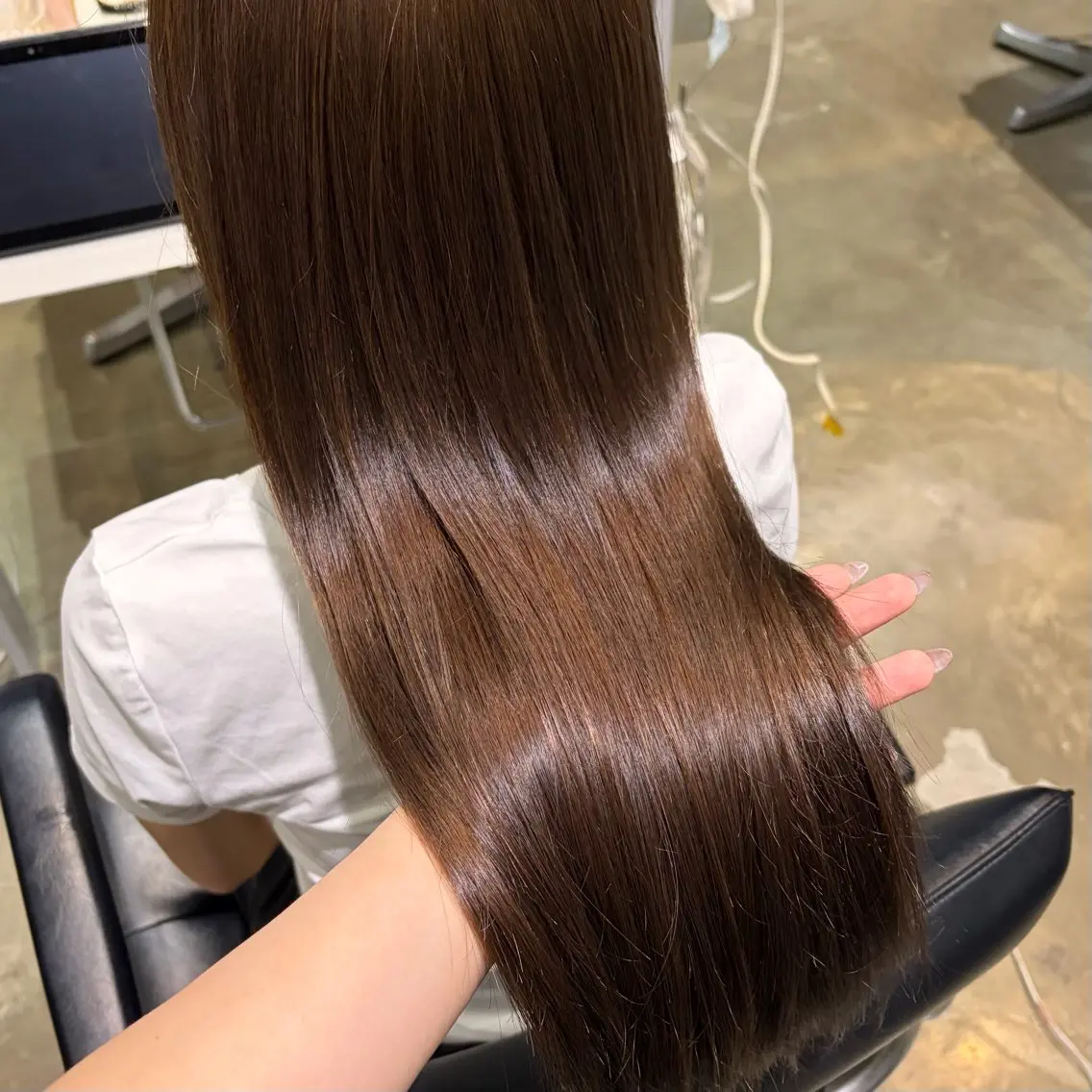 ロング アッシュ アッシュブラウン ヘアカラー Helena_あやか 透明感カラー/まつパのマツエク・マツパデザイン