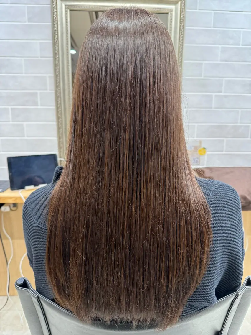 ロング カラー ベージュカラー トリートメント ヘアカラー トリートメント 縮毛矯正/髪質改善 インナーカラーせいぎのヘアスタイル
