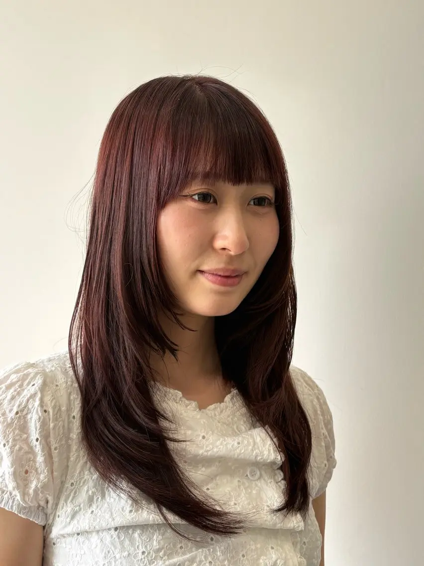 ロング カラー ラベンダーカラー ピンクカラー レッドカラー ヘアカラー 🫧おおにし みか🫧のヘアスタイル