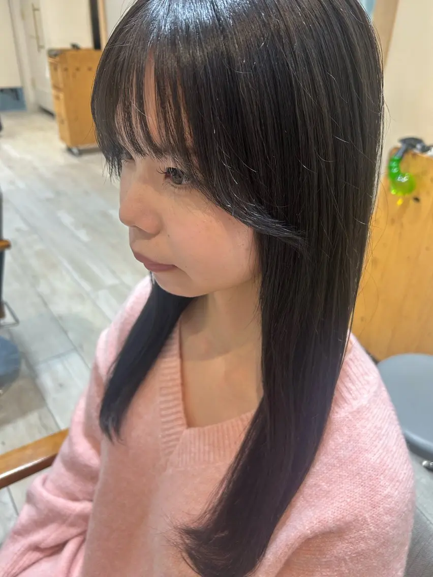 ロング 顔周りカット カット ヘアセット 大川 夏実のヘアスタイル