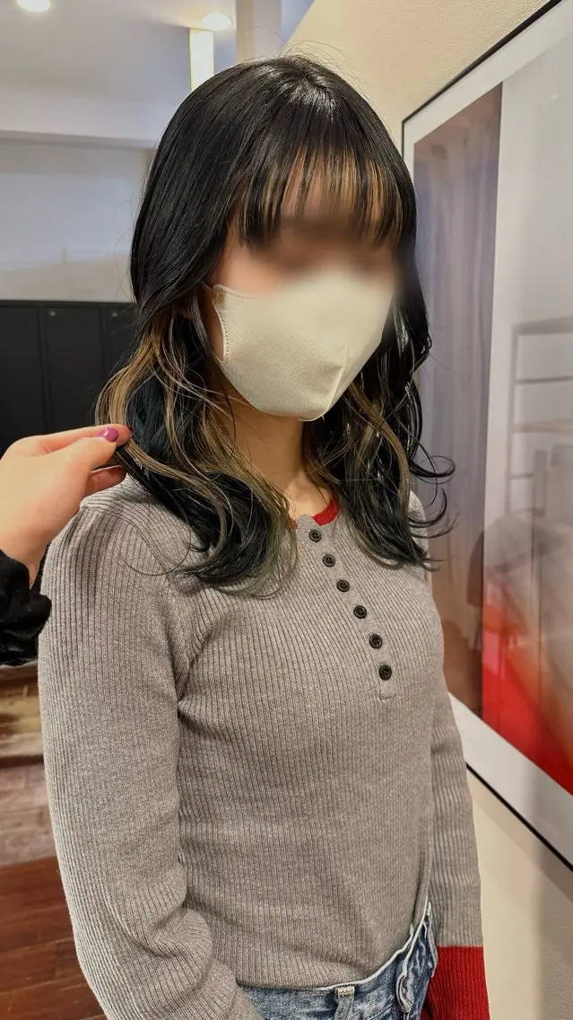 カラー ミストバング  フェイスフレーミング Reina 札幌美容師のヘアスタイル