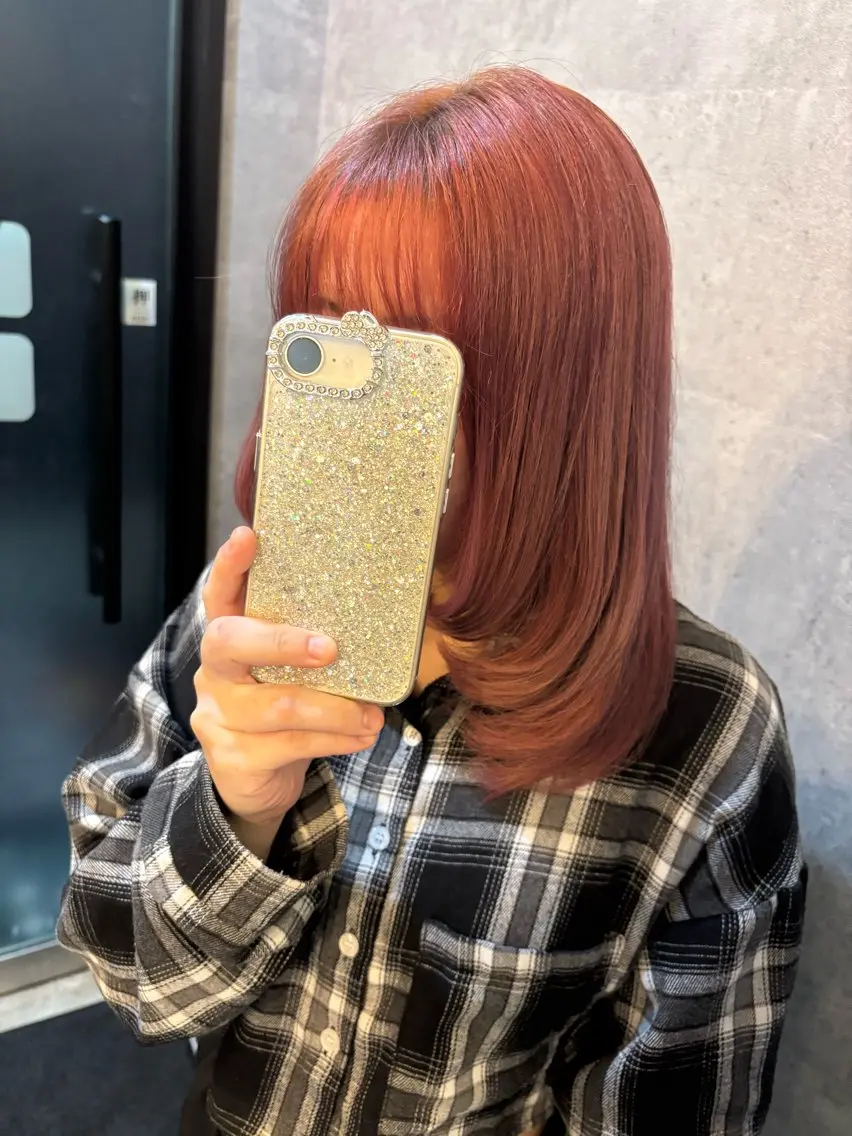 ミディアム カラー ラベンダーカラー ピンクカラー ピンクラベンダー レイヤーカット ヘアカラー トリートメント メンズ/ツイスパ/ フェード/中村太玖美のヘアスタイル