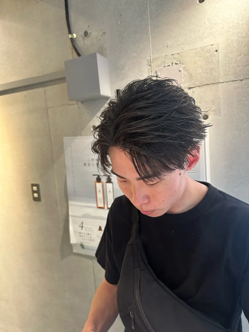 パーマ メンズ カット パーマ 💎メンズカット ／フェザー／細野💎のヘアスタイル