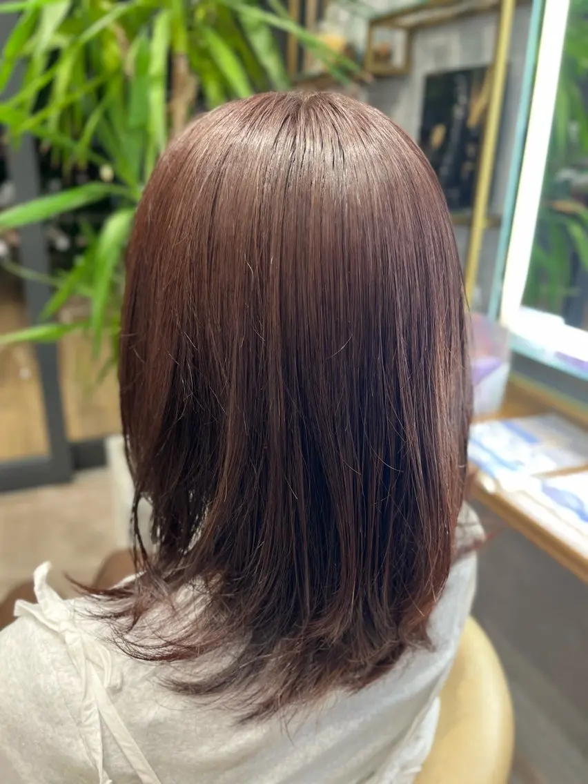 ミディアム カラー ブラウンカラー レッドカラー レッドブラウン 艶カラー ❄️Saeのヘアスタイル