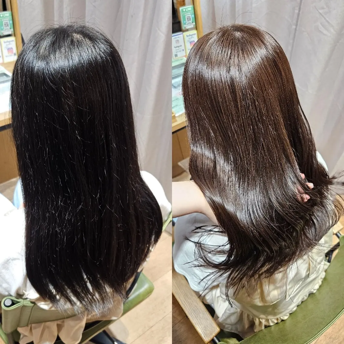 ロング カラー 黒髪 カット ヘアカラー トリートメント Miuri/ミユリ 柔らかい雰囲気ヘアのヘアスタイル