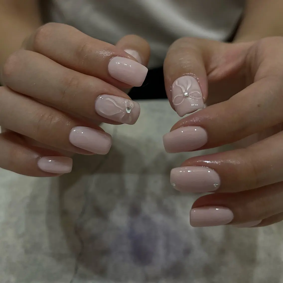 ネイル グリーン ハンドネイル vegh. nail/阿波座のネイルデザイン