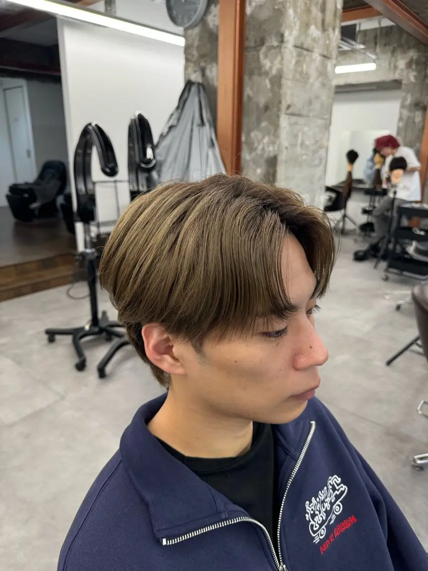 メンズ センターパート カット 並木 政太郎のヘアスタイル