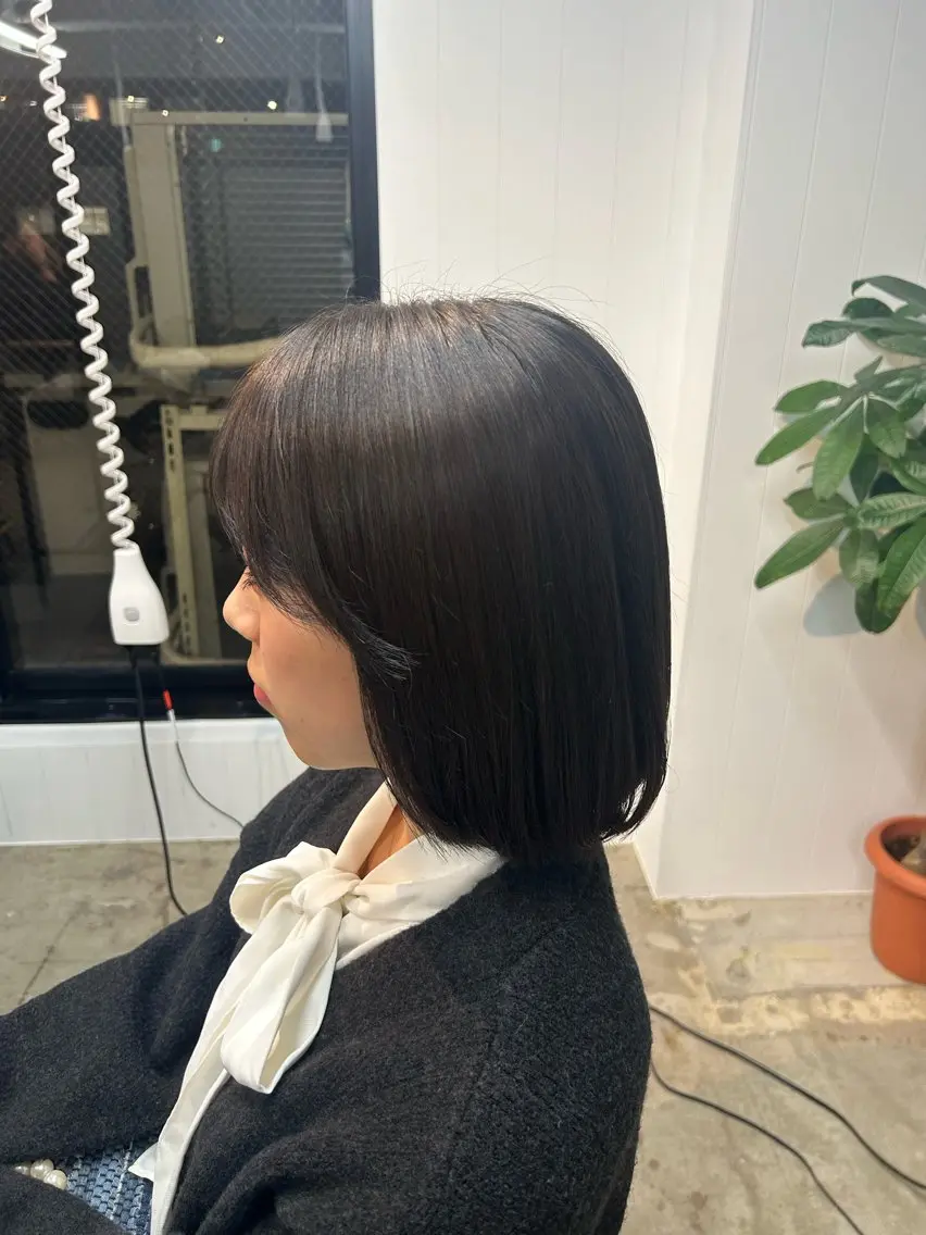 ミディアム カラー 丸岡 桜のヘアスタイル