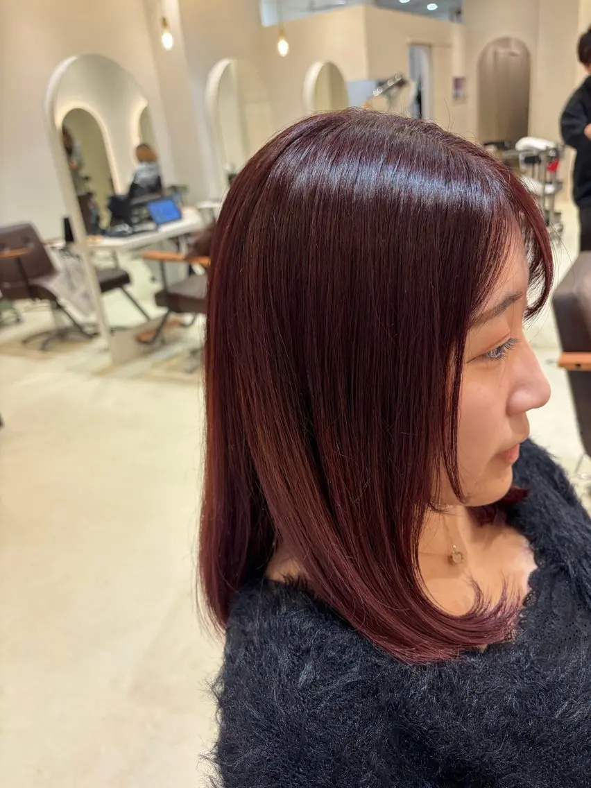 カラー レッドカラー VISAGE dio /みゆのヘアスタイル