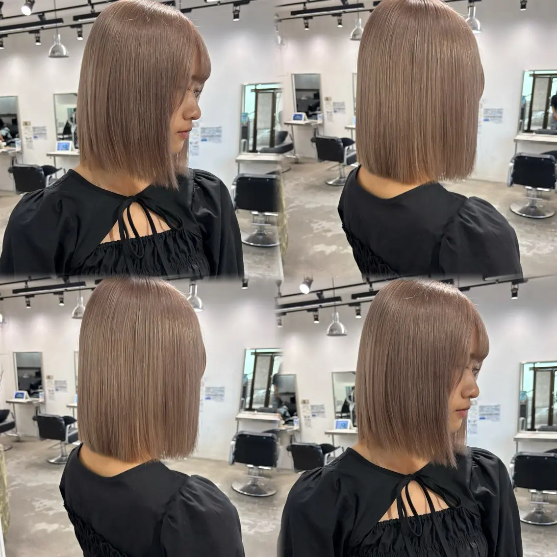 ミディアム カラー カット ヘアカラー トリートメント 髪質改善ストレート /暖色カラー🎀🪞のヘアスタイル