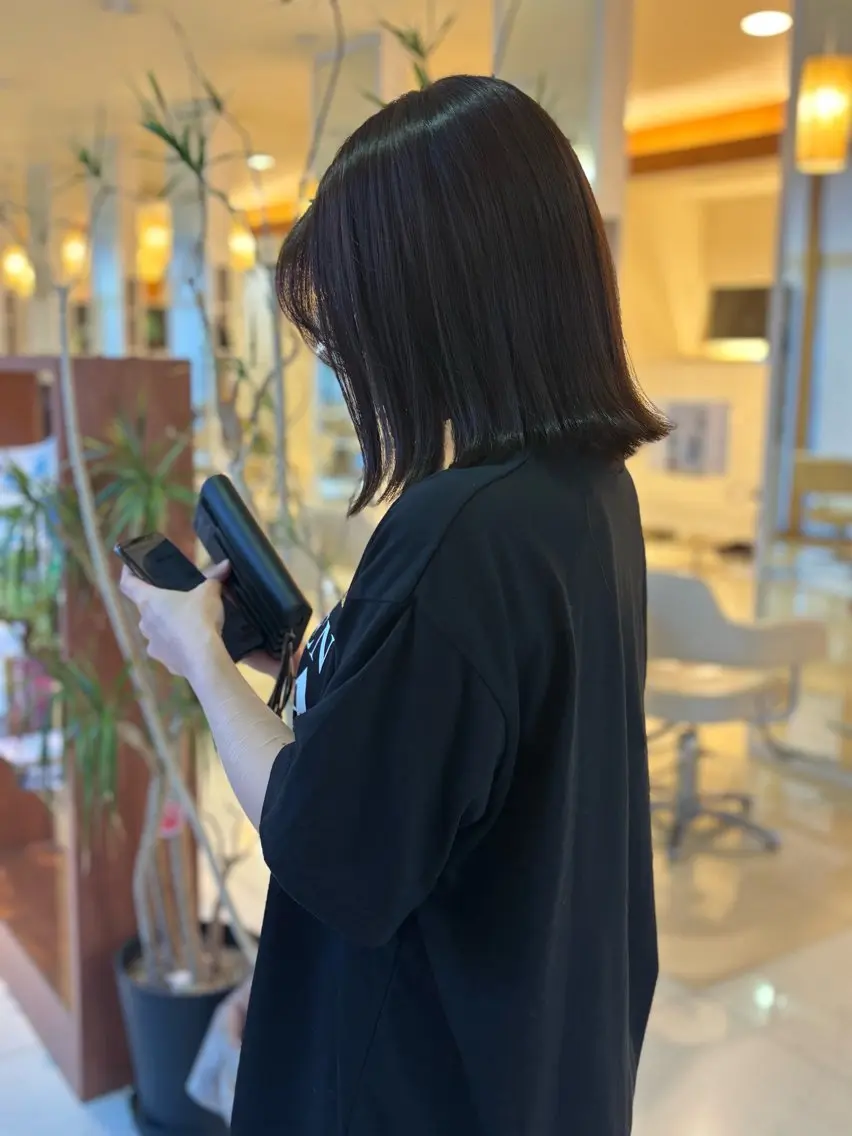 ミディアム カラー 髪質改善 カット ヘアカラー トリートメント 💖改善カラー 板倉百花💖のヘアスタイル