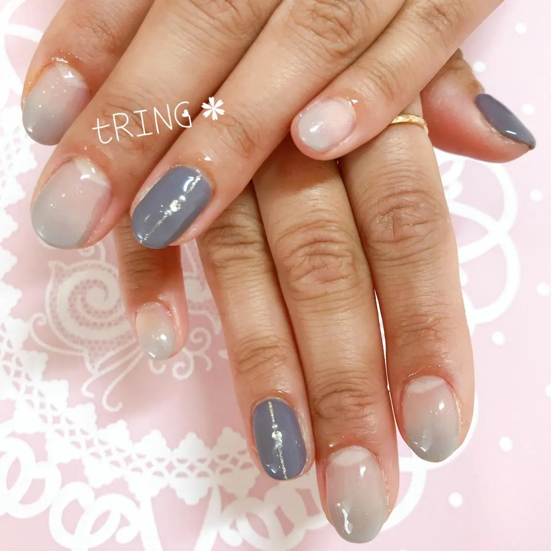 ネイル ハンドネイル tRING＊ しいの木台のネイルデザイン