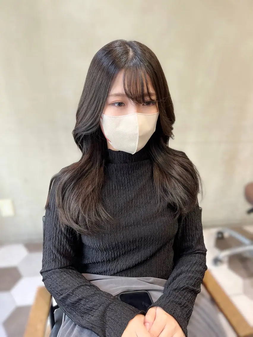 カラー ヘアアレンジ 似合わせ顔まわり カット💛森尾真由美のヘアスタイル