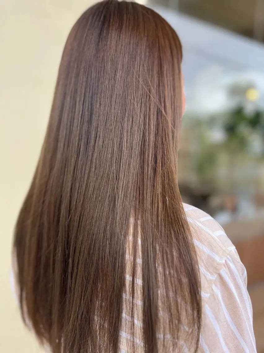 ロング カラー 縮毛矯正 トリートメント カットモデル募集✂︎ 森田ひかり🌼のヘアスタイル