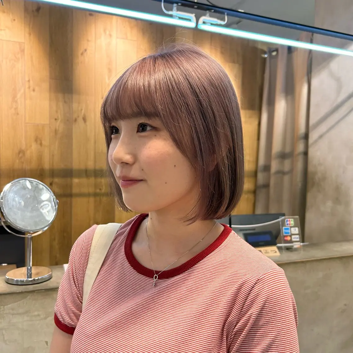 ショート カラー グレージュ ピンクカラー ❕マンツーマン施術❕ 🍊Moemiのヘアスタイル