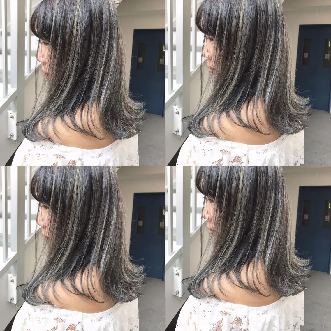 ミディアム カラー ヘアアレンジ ヘアカラー トリートメント 縮毛矯正 髪質改善寺坂雄飛💐のヘアスタイル