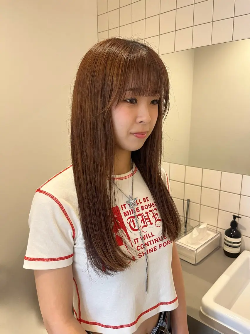ロング カット yuka/ロング/ レイヤーカットモデルのヘアスタイル