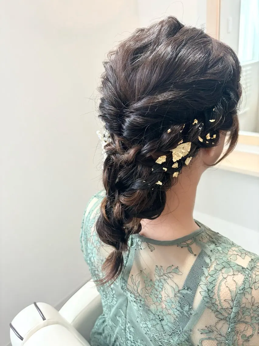 【結婚式.お呼ばれetc】hair setの写真