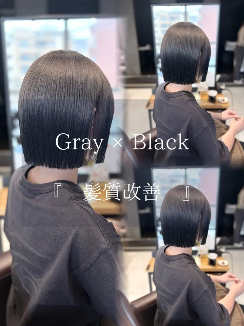 ショート カラー 黒髪 グラデーションカラー カット ヘアカラー トリートメント shizuna/平尾 /カラー/髪質改善のヘアスタイル