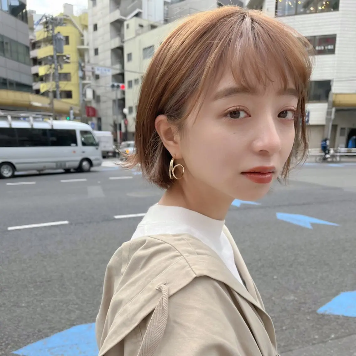 ⭕️ 【透明感✨ブリーチ👌ダブルカラー】+【小顔矯正カット✂️】+【高保湿スチーム💭1stepトリートメント】の写真