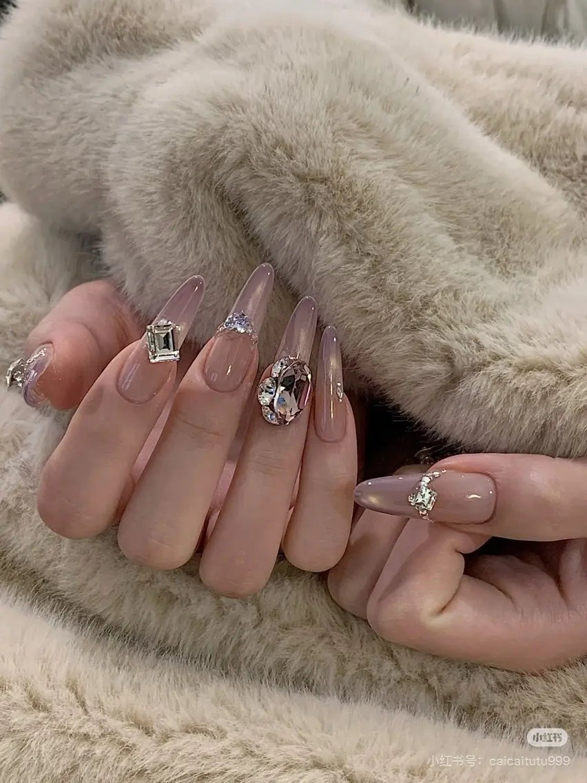 ネイル アートネイル オーロラネイル チークネイル 長さ出し フットネイル ハンドネイル Blossom nail_研修のネイルデザイン