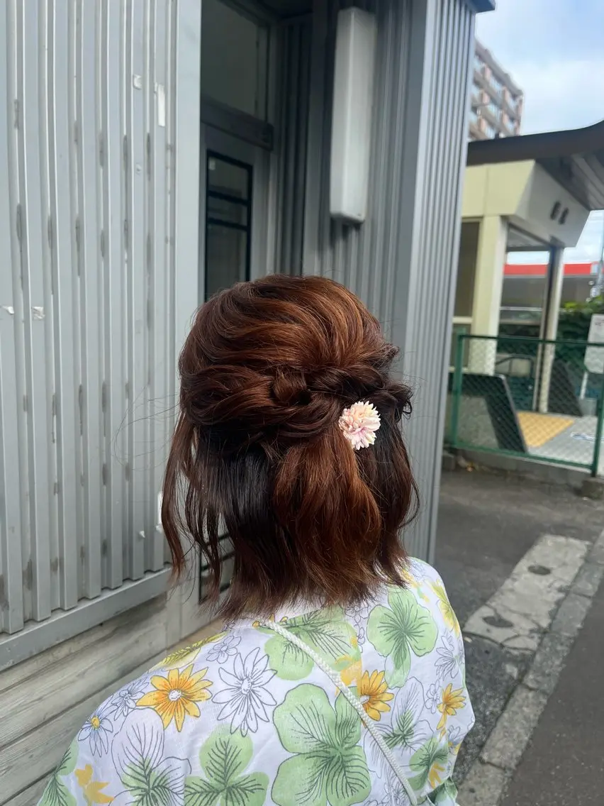 ミディアム ヘアアレンジ 栗原 きえ ／ダメージレスのヘアスタイル