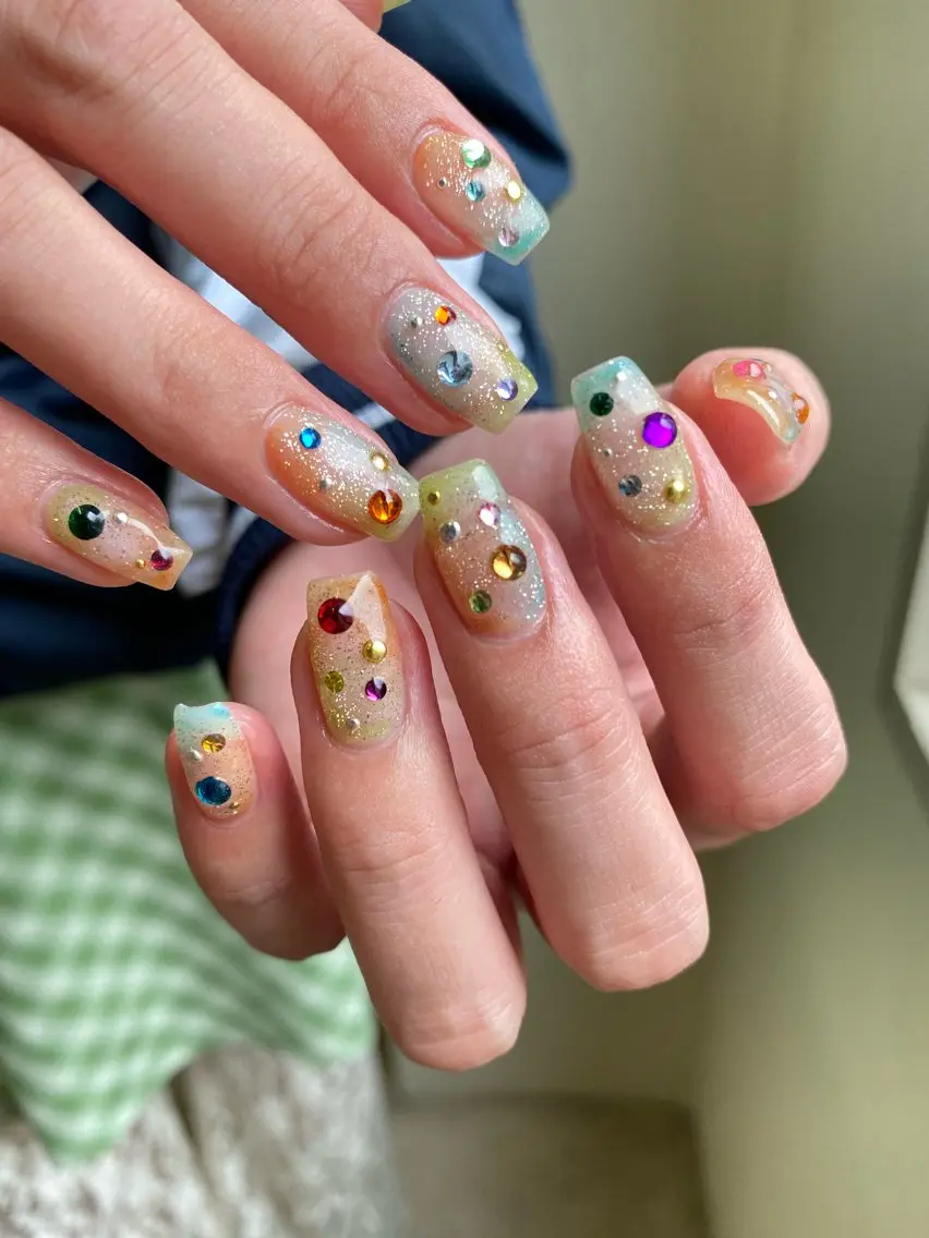 ネイル 成人式 フラッシュネイル フレンチネイル ガーリー キラキラネイル ハンドネイル 草加ニュアンスネイル 🌚hersのネイルデザイン