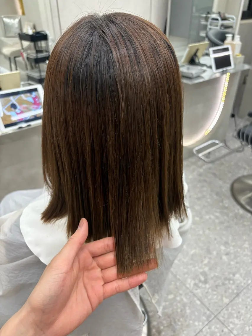 ショート 韓国風ヘア レイヤーカット 縮毛矯正 縮毛矯正 トリートメント Yuta✂︎ 韓国レイヤー🪽のヘアスタイル