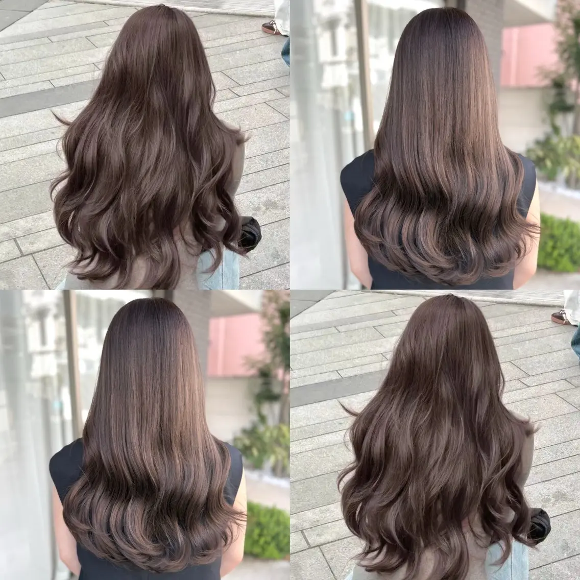ロング カラー アッシュ アッシュグレー アッシュグレージュ 透明感カラー グレージュ カット ヘアカラー トリートメント グレージュ/レイヤー /韓国ヘア/RISAのヘアスタイル