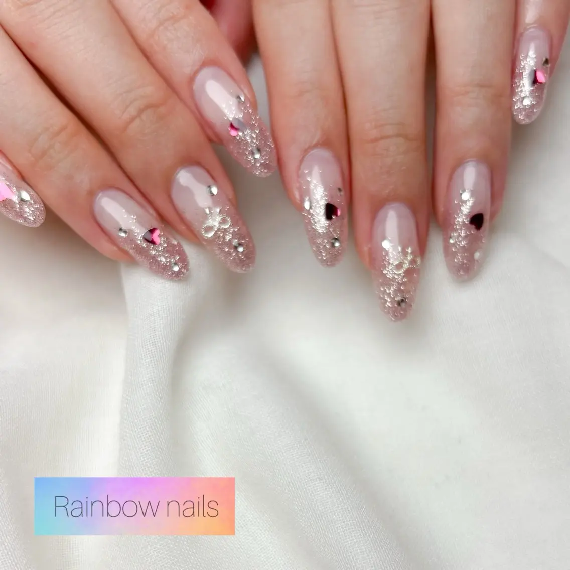 ネイル ハンドネイル Rainbow nailsくろちゃんのネイルデザイン