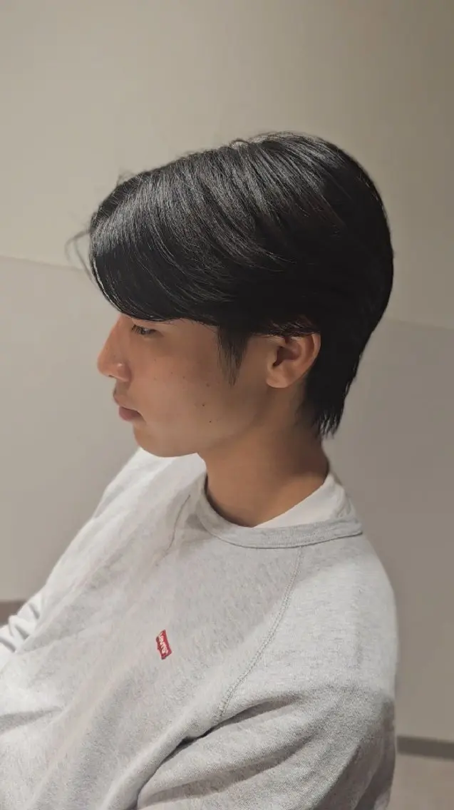 ショート メンズ センターパート メンズウルフカット ウルフカット カット 【垢抜けカラー/ 縮毛矯正】Taikiのヘアスタイル