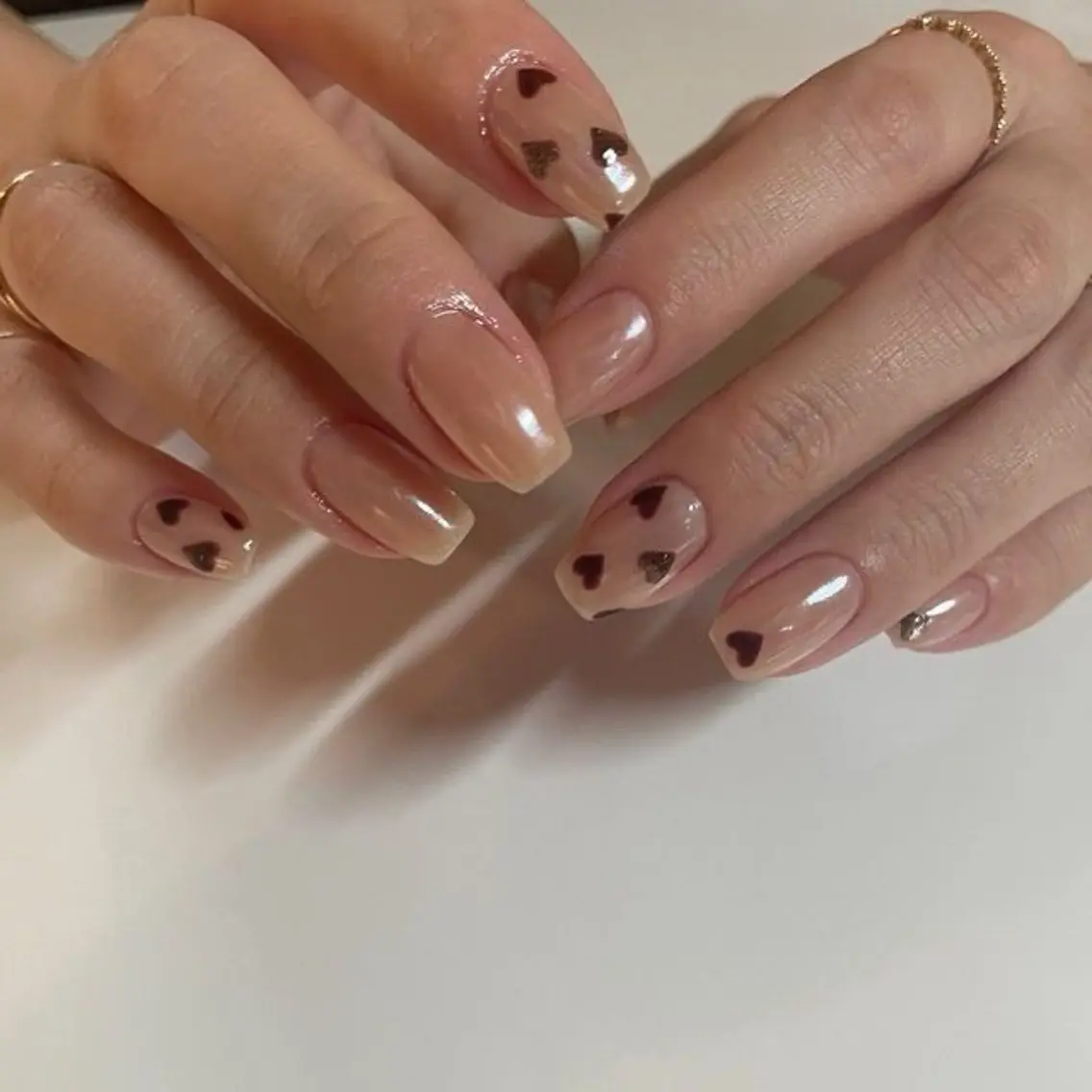 ネイル 韓国ネイル 持ち込み ニュアンスネイル ネイルチップ 冬ネイル LISA ANA.CHUOのネイルデザイン