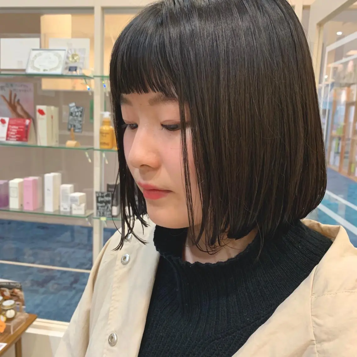 ショート 黒田瀬奈/ボブ まろやかベージュのヘアスタイル