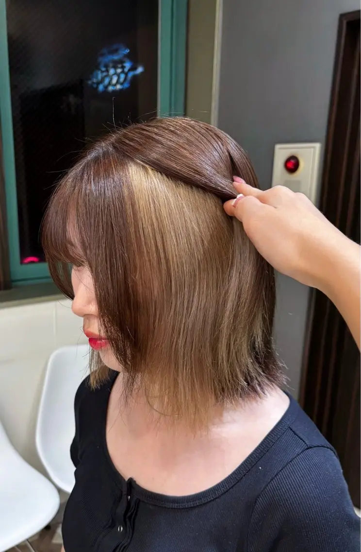 ミディアム HINAKO🩵 寒色カラー🪽のヘアスタイル