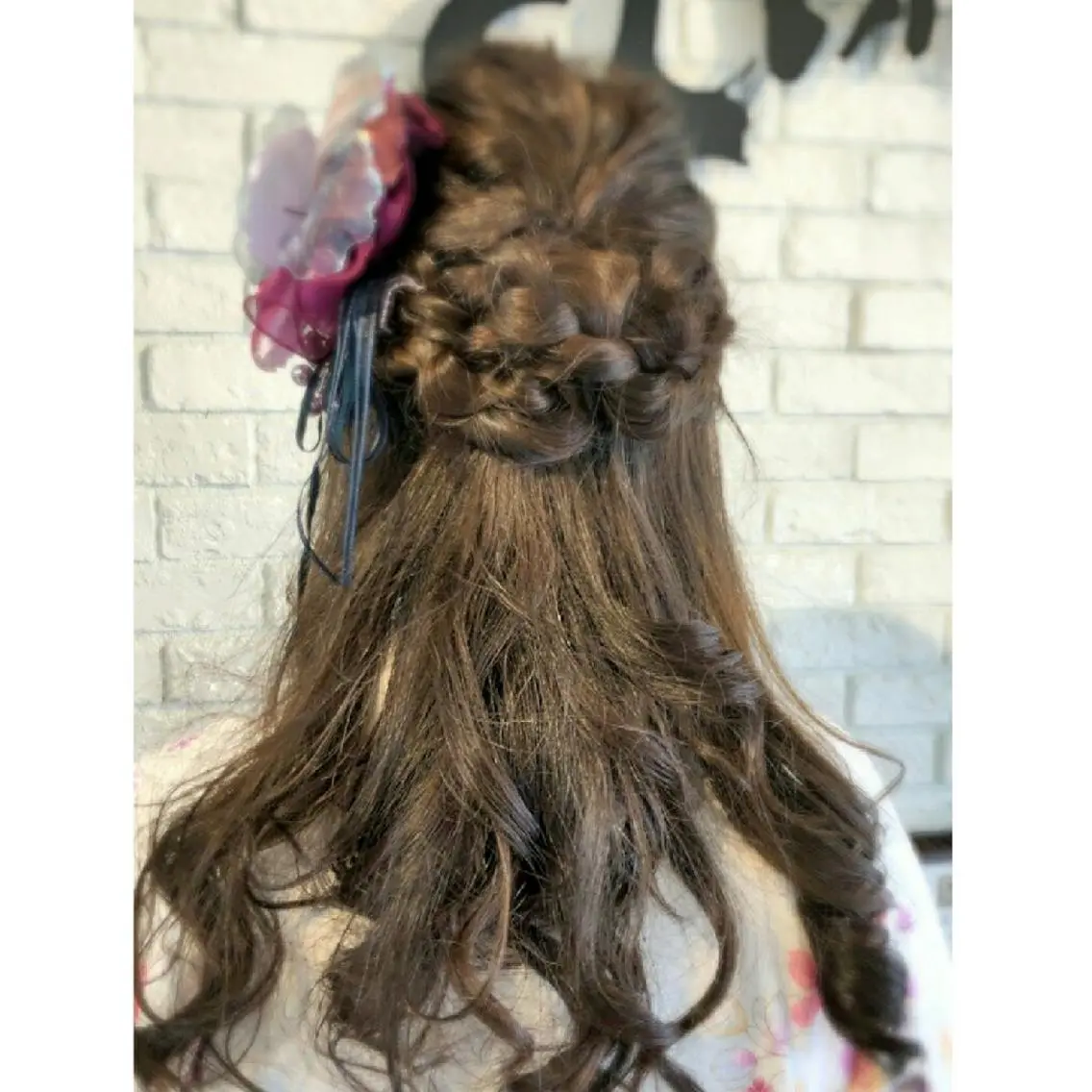ヘアアレンジ ハーフアップ 田坂 真弓のヘアスタイル